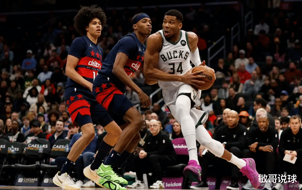 雄鹿逆转奇才，字母哥独得44分